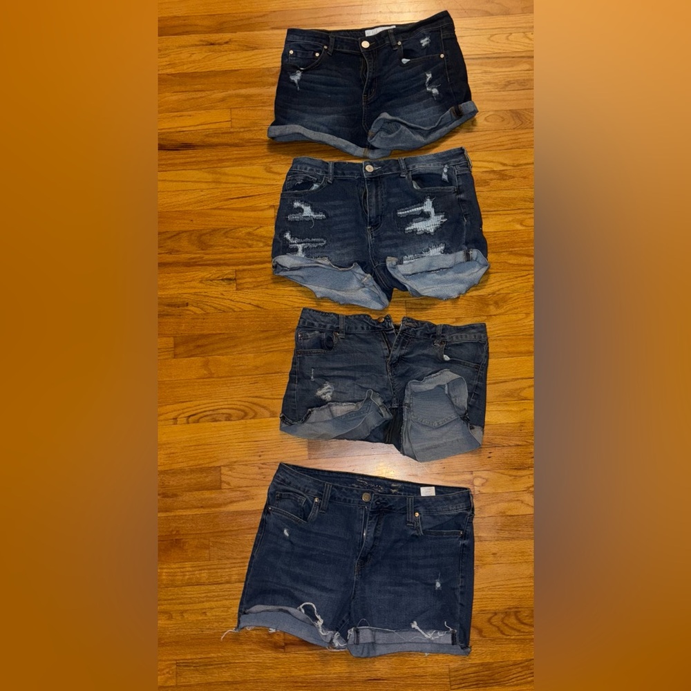 4 Blue Denim Women's Shorts